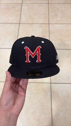 Black and red M hat