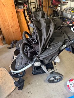 Bumbleride Indie Twin Double Stroller – Black – Great Condition