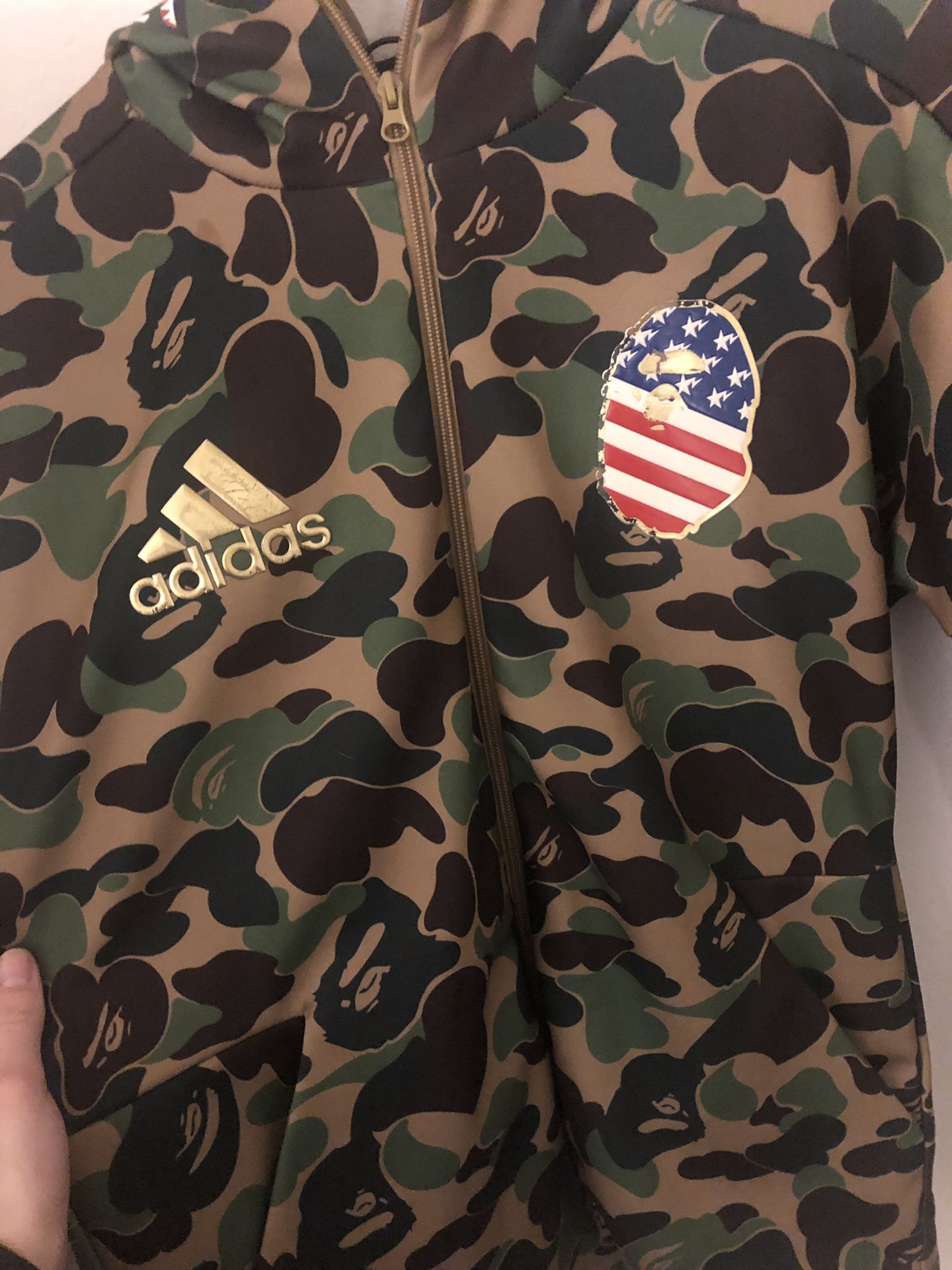 Bape x adidas shark hoodie