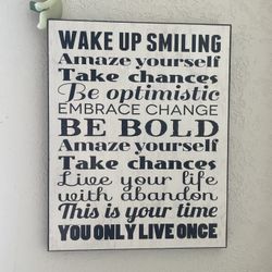 Motivational Wall Sign 