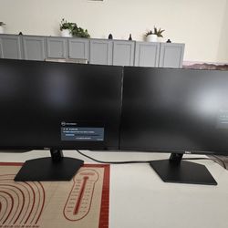 Dual Dell SE2419Hx 24" 1920x1080 Monitors