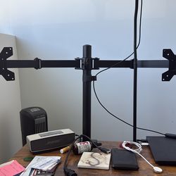 Dual monitor desk stand