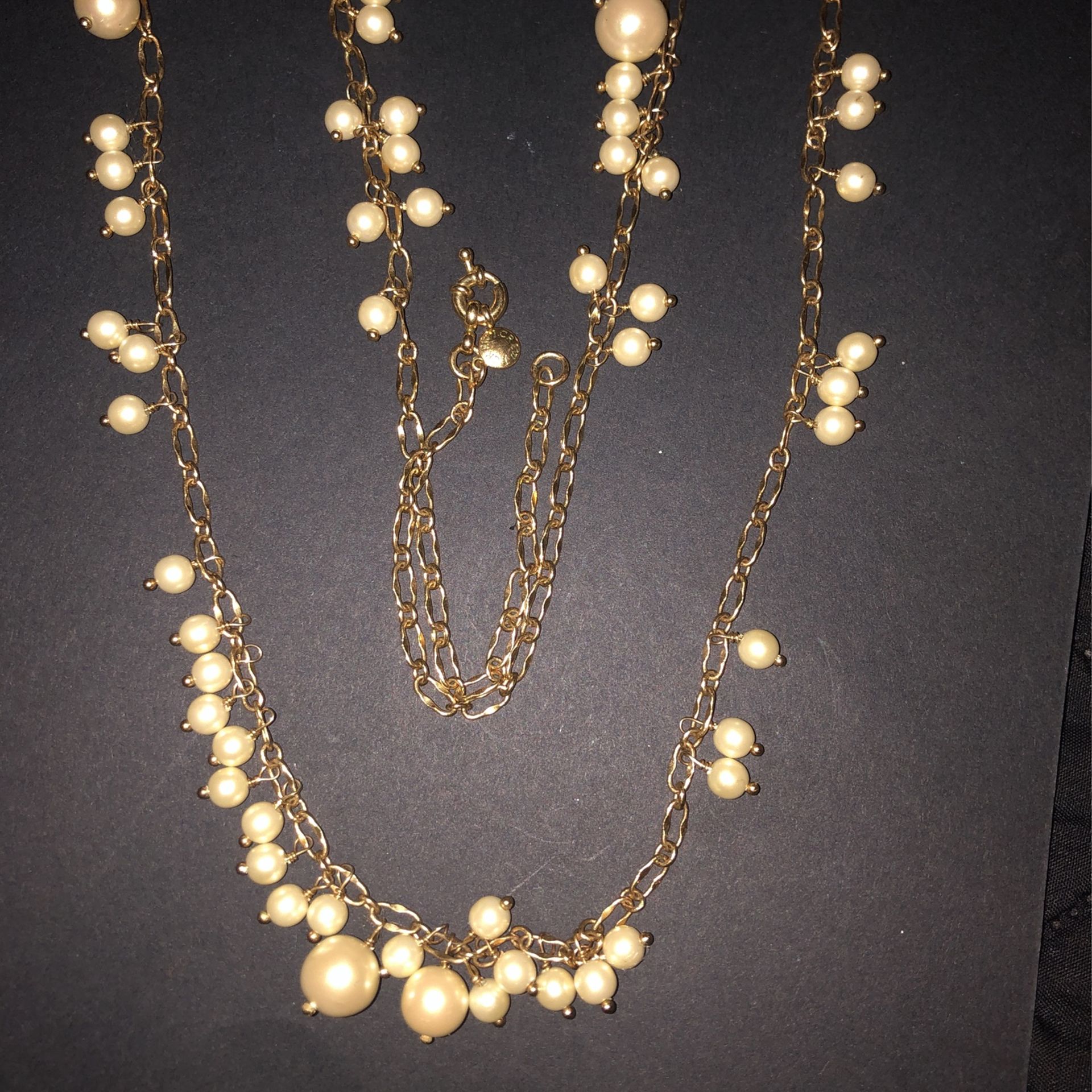 30” Gold Necklace With Pearls, By J Crew