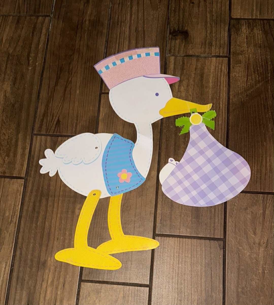 Welcome Baby Stork Wall Door Decoration