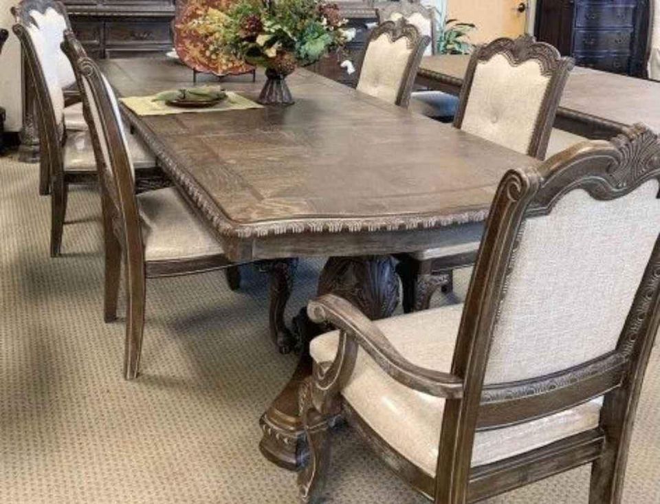 Kiera Gray Formal Dining Set * Fast Delivery 