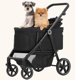 ONLY $75: Dog Stroller for Medium Large Dogs up to 66lbs,Pet Stroller