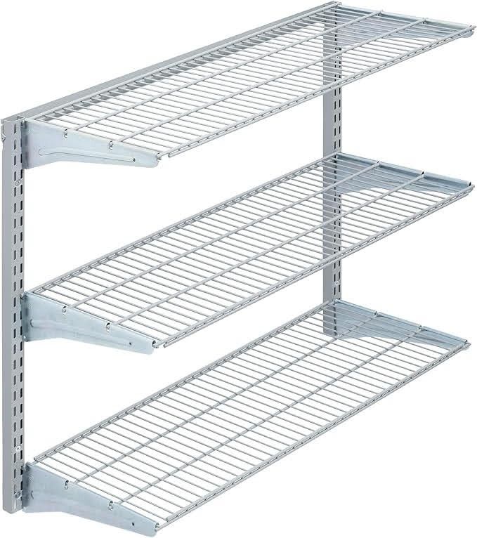3 Tier Wire Shelving Unit 375 Lb Load Capacity 33" x 31.5" x 16"