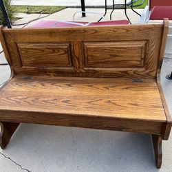 Wooden Bench With Storage