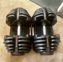 Bowflex adjustable dumbbells 10-90 lbs Pair With Base