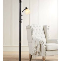 Regency Hill Garver 72 1/2" Tall Bronze Side Light Torchiere Floor Lamp

