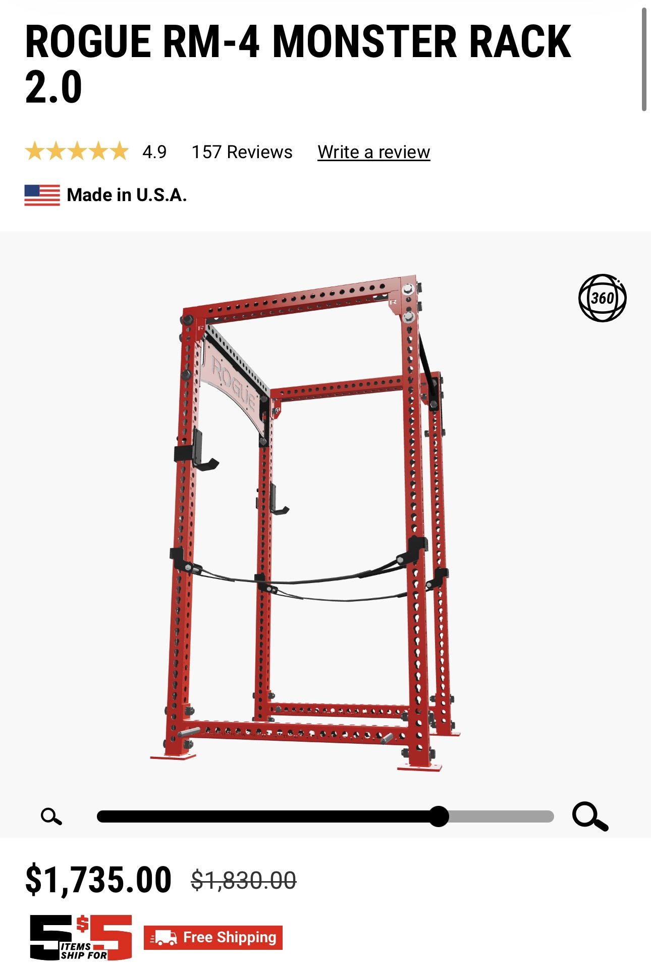 Rogue M4 Rack 2.0 + Accessories 