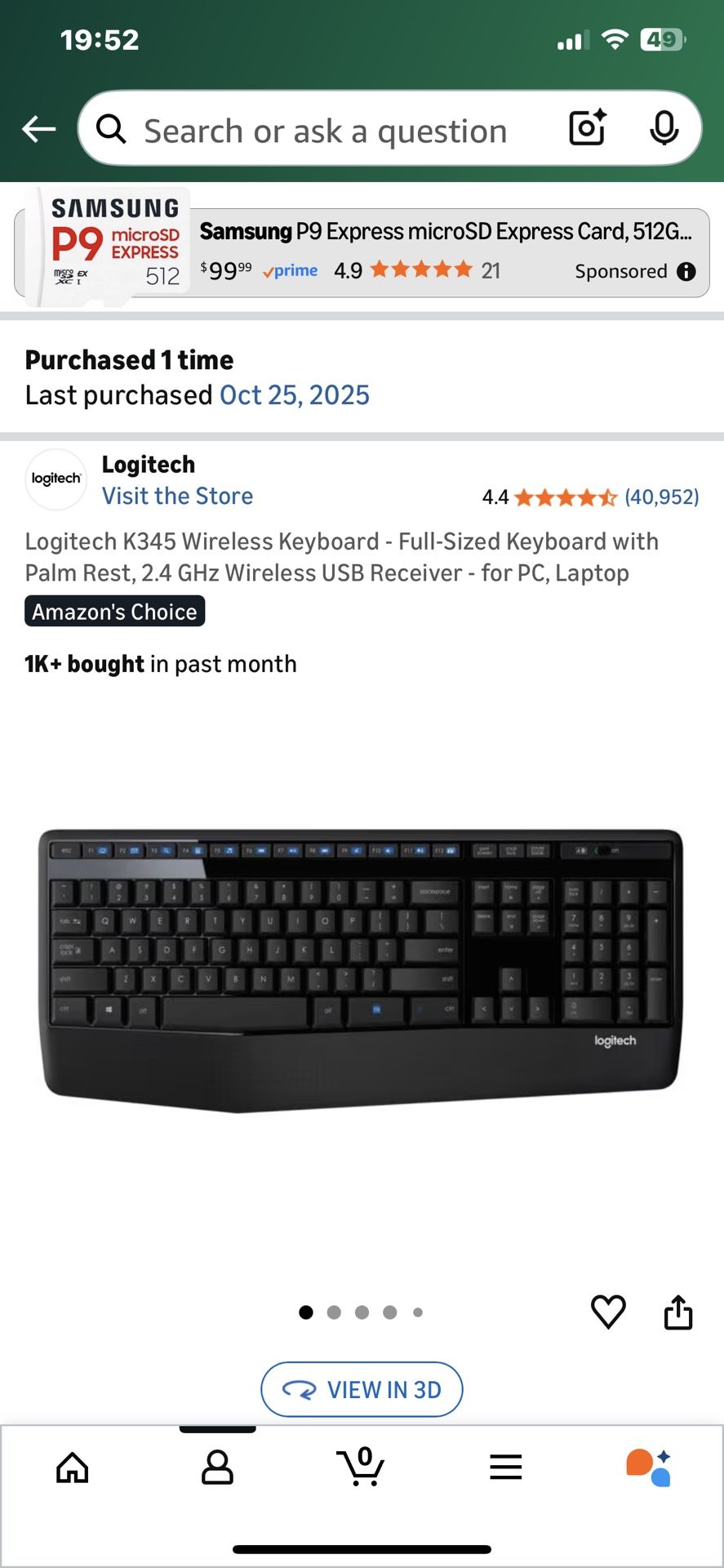 logitech k345