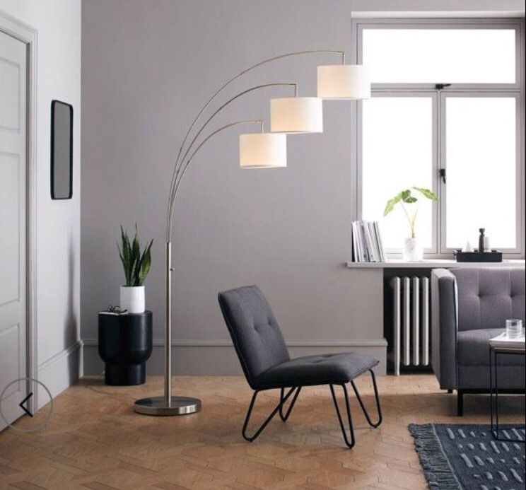 Project 62 shaded top arc floor lamp