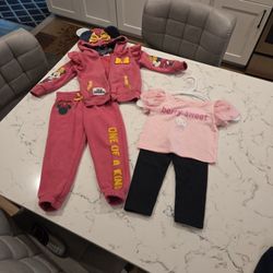 Minnie Mouse Outfit And Hello Kitty Outfit Size 3T See Description