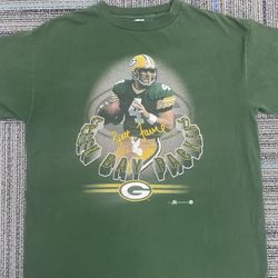 Vintage 1998 Brett Favre NFL Green Bay Packers Football T Shirt Size XL Rare