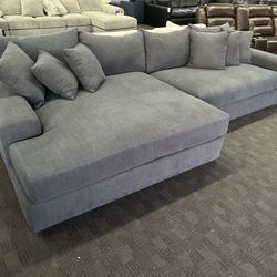 Extra Wide Deep Sectional Couch 