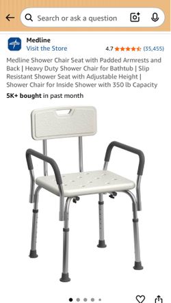 Shower Chair and no slip shower mat