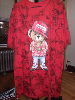 4x Red And Black Tie Dye T-shirt