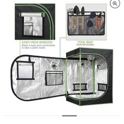 24" x 24" x 36" Aluminum Plant Growing Tent