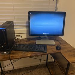 HP Pavilion Slimline Desktop + HP w2207 Monitor – Complete Set