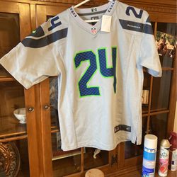 Boys Large Marshawn Lynch Official NFL jersey 