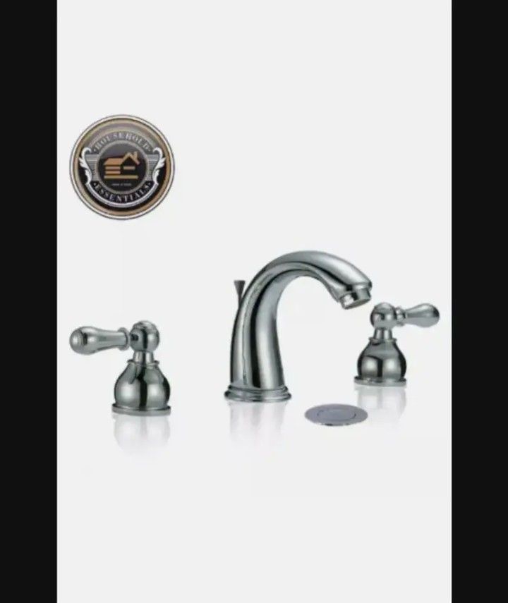 8" Chrome Widespread Bathroom Faucet with Drain...... CHECK OUT MY PAGE FOR MORE ITEMS