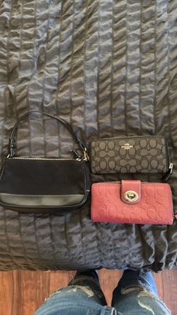 Coach mini purse and 2 wallets