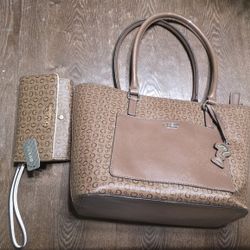 Guess Hand Bag With Matching Wallet
