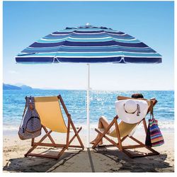 Bumblr 6.5ft Beach Umbrella With Sand Anchor & Tilt