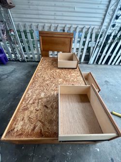 Solid Wood Twin Bed Frame With Storage
