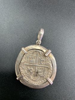 Atocha silver coin pendant