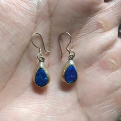925 Silver Opal Earrings 