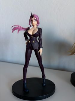 Anime Female Figure with Horn and Pink Hair