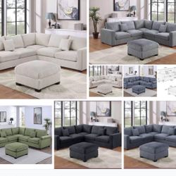 Sectional With Ottoman Brand New In Box 