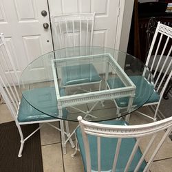 Glass Dining Table & 4 Chairs   