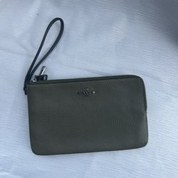 Green Wristlet Coach
