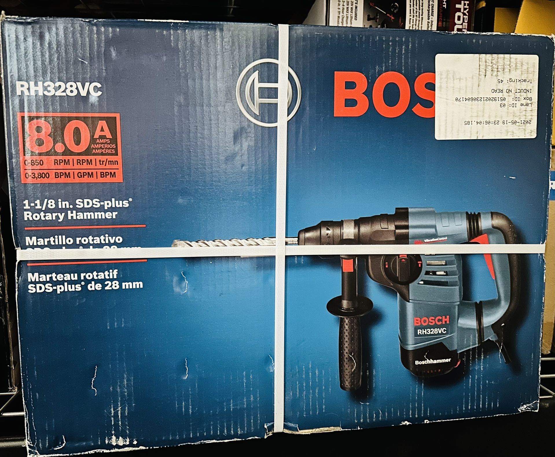 Brand New - 8-Amp 1-1/8-in Sds-plus Variable Speed Corded Rotary Hammer Drill (Tool Only) RH328VC