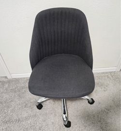 Dark Gray Fabric Office Chair w Chrome Base