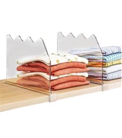 All new closet dividers 8pcs clear shelf divider closets