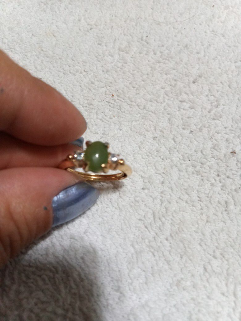 14k Jade Ring