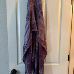 Purple Floral Scarf