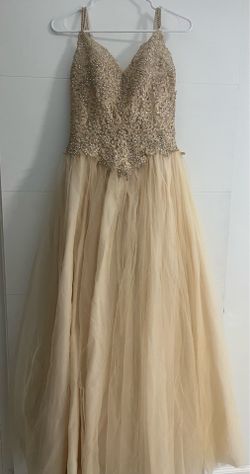 Beautiful beige woman’s gown