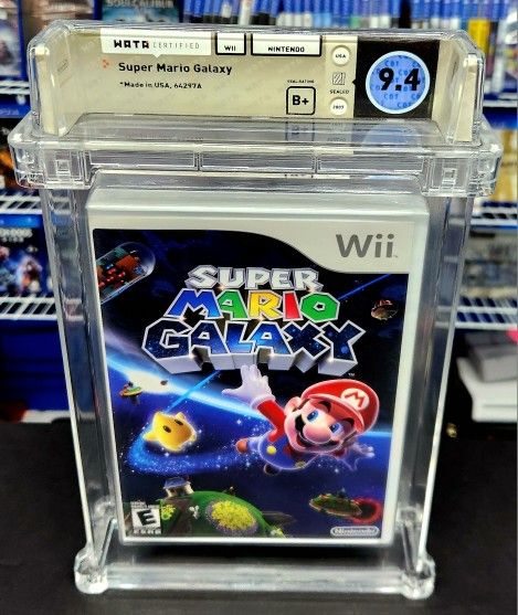 Wii Super Mario Galaxy SEALED WATA GRADED 9.4  B+
