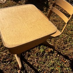 Rare All-Metal Vintage School Desk – Industrial Collectible 