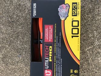 100’ Heavy Duty 12 Gauge Extension Cord