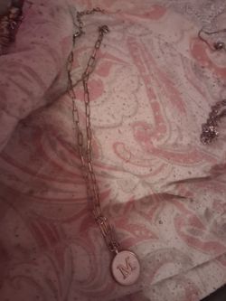 Gold m necklace