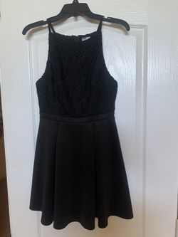 Teen black homecoming dress