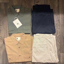 Dockers x Transnomadica Lot of 4 - Japanese Workwear Inspired Military Items Shirts and Chinos