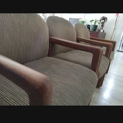 3 Wooden Chairs 