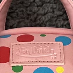 Von Dutch Purse - Pink w/ Poka Dots Handbag